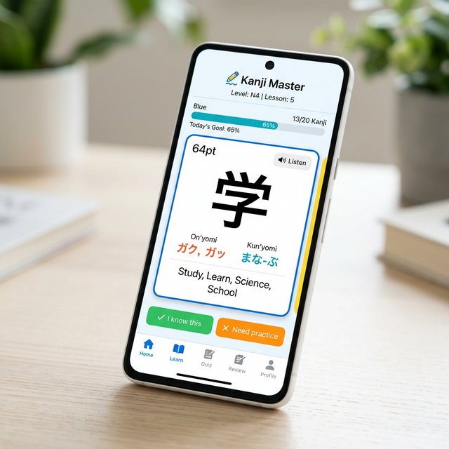 漢字検定学習アプリモックアップ